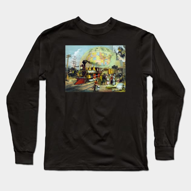 Transcontinental Railroad Long Sleeve T-Shirt by warishellstore